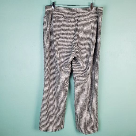 Sundance Andover Wide Leg Linen Striped Pants Size 16 - Picture 2 of 5